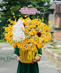 Lẵng hoa tươi Tận Tâm 008