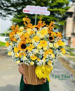 Giỏ hoa tươi Tận Tâm 009