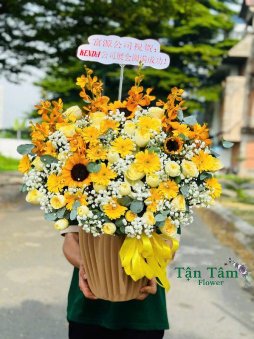 Giỏ hoa tươi Tận Tâm 009