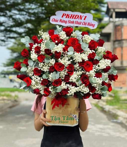 Giỏ hoa tươi Tận Tâm 012