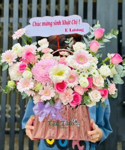 Giỏ hoa tươi Tận Tâm 008