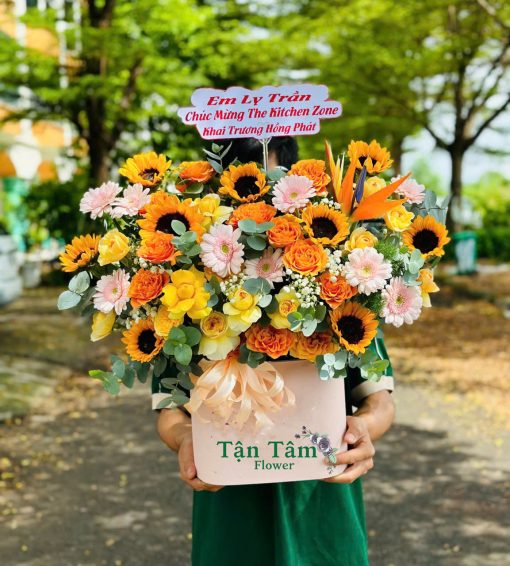 Giỏ hoa tươi Tận Tâm 029