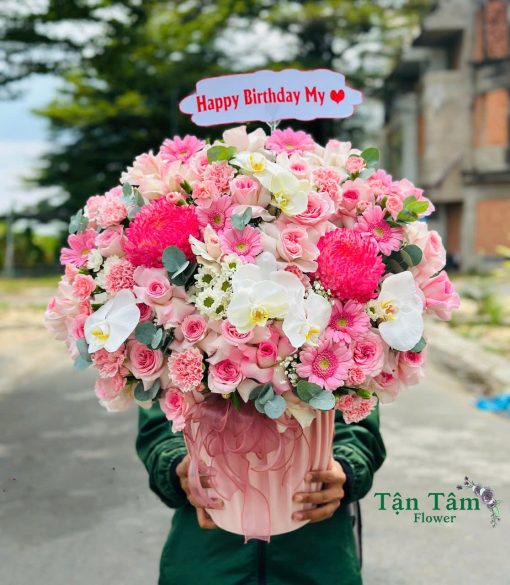 Giỏ hoa tươi Tận Tâm 001
